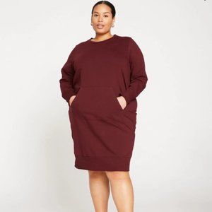 Universal Standard - Bree Sweatshirt dress - black cherry (3xs)